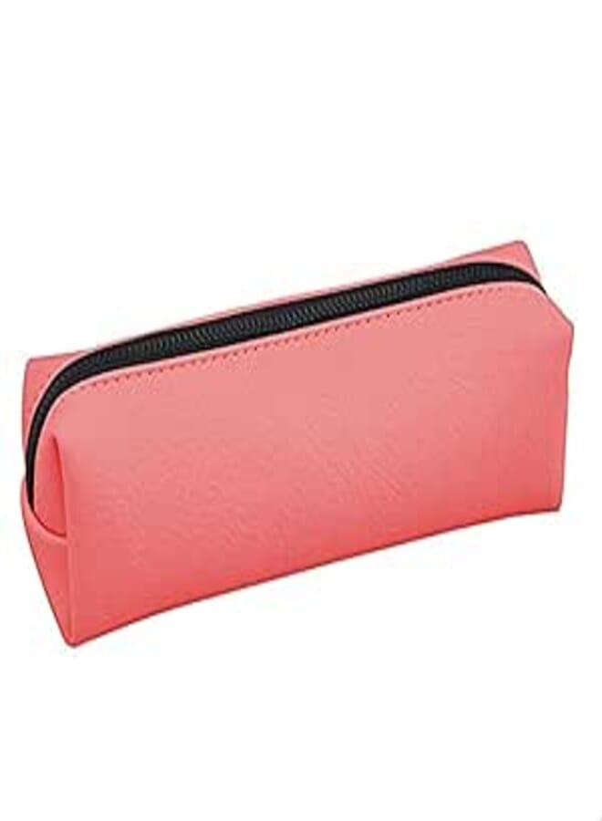 Zipped Pencil Case lethar - 6 * 8 * 22 - Pink